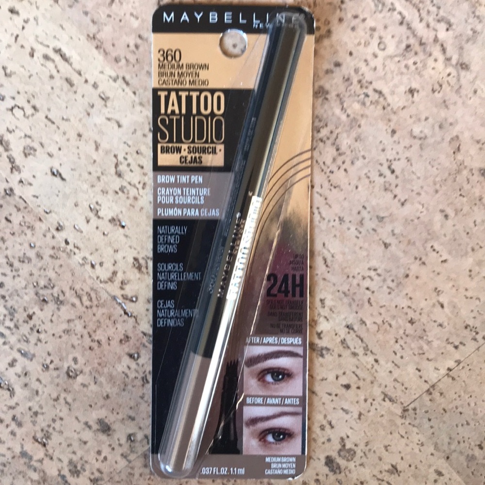 ❤️ Maybelline Tattoo Studio brow pen, medium brown